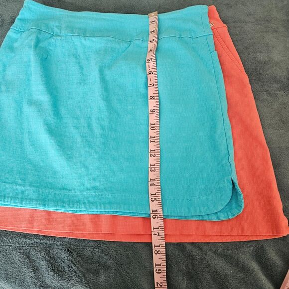 LOT 2 Women's Skorts (Skorts) Jenna Rose PM S.C. & Co. 8 Coral Turquoise Sports - Picture 3 of 7